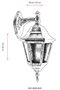 Opviq Lámpara de Pared Exterior BAP-68206-BKR Marrón